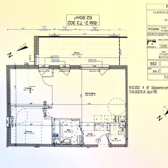 Appartement a louer illkirch-graffenstaden - 2 pièce(s) - 63 m2 - Surfyn