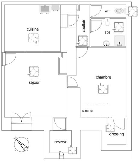 Appartement a louer lons-le-saunier - 2 pièce(s) - 57 m2 - Surfyn