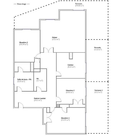 Appartement a louer nice - 4 pièce(s) - 86 m2 - Surfyn