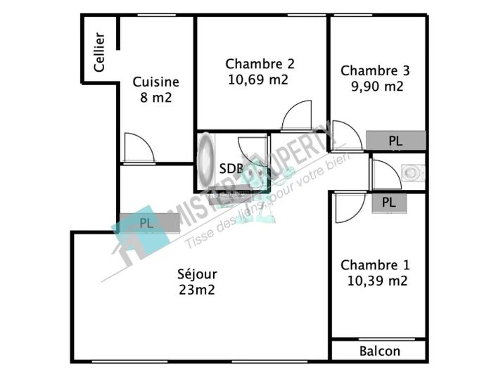 Appartement a louer maisons-laffitte - 4 pièce(s) - 79 m2 - Surfyn