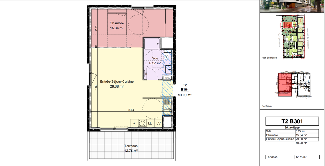 Appartement a louer dijon - 2 pièce(s) - 50 m2 - Surfyn