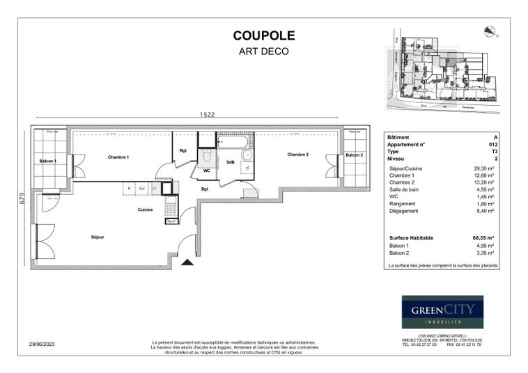 Appartement a louer bezons - 3 pièce(s) - 68 m2 - Surfyn
