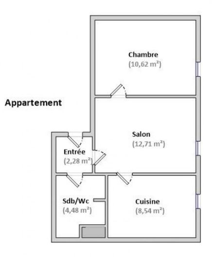 Appartement a louer melun - 2 pièce(s) - 39 m2 - Surfyn