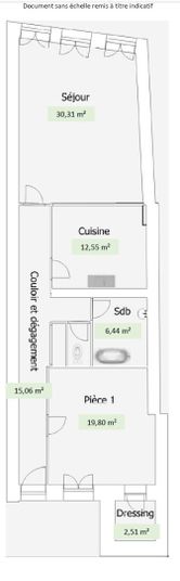 Appartement a louer lons-le-saunier - 2 pièce(s) - 89 m2 - Surfyn