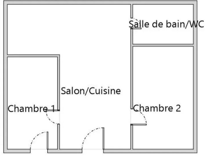 Appartement a louer  - 3 pièce(s) - 45 m2 - Surfyn