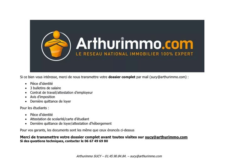 Appartement a louer sucy-en-brie - 3 pièce(s) - 61 m2 - Surfyn