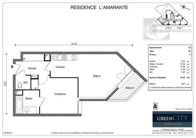 Appartement a louer nogent-sur-marne - 2 pièce(s) - 45 m2 - Surfyn
