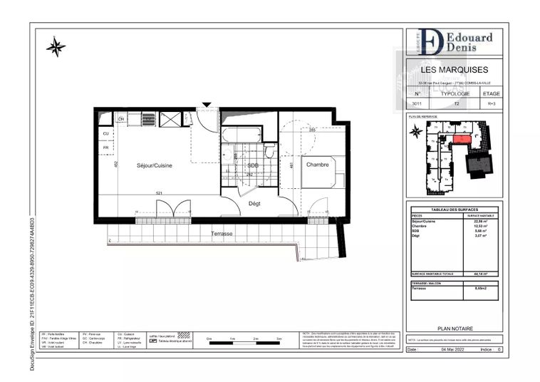 Appartement a louer combs-la-ville - 2 pièce(s) - 44 m2 - Surfyn