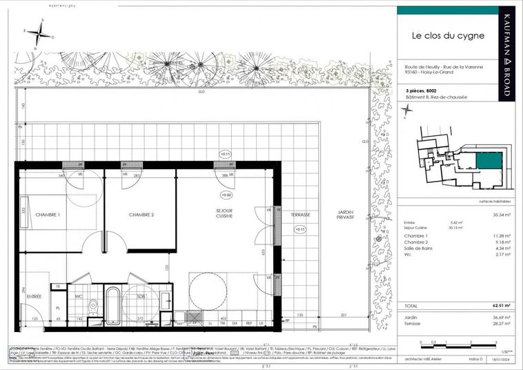 Appartement a louer noisy-le-grand - 3 pièce(s) - 63 m2 - Surfyn