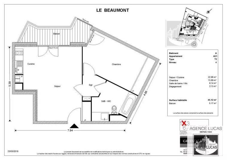 Appartement a louer savigny-sur-orge - 2 pièce(s) - 45 m2 - Surfyn